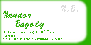 nandor bagoly business card